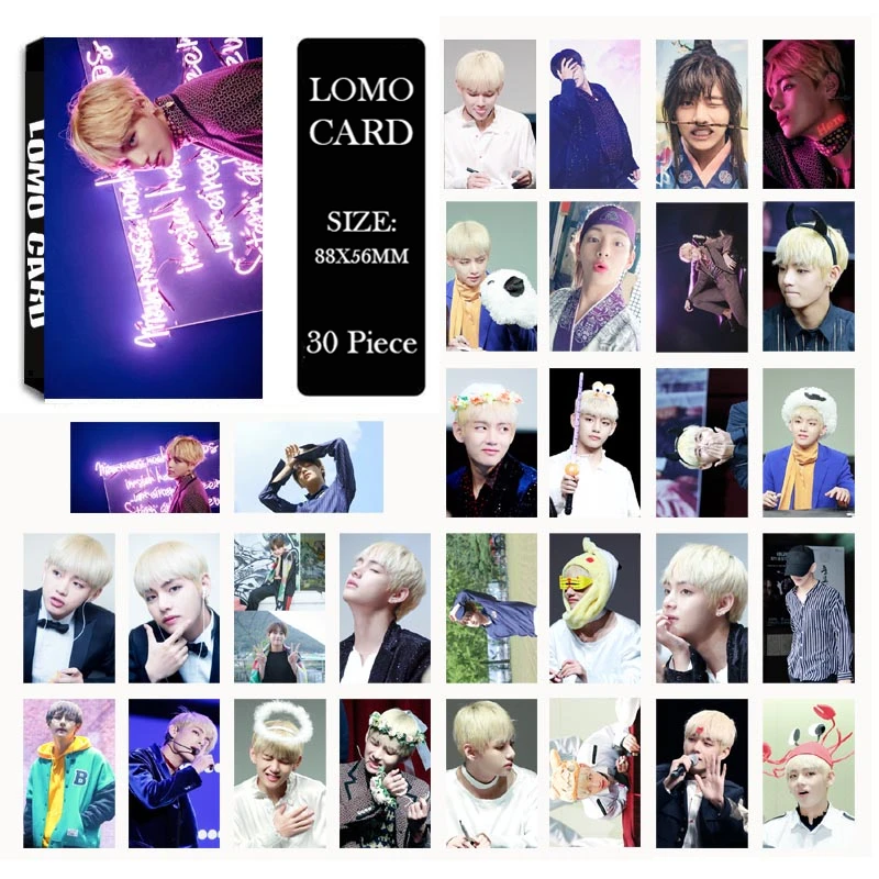 KPOP Bangtan Boys альбом V LOMO карты K POP Новая мода само сделанная бумага фото карта HD