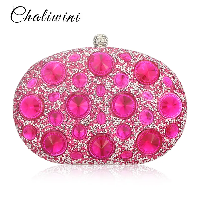 حار بيع العملاق ضوء الأزرق الراين النساء مساء أكياس معدنية Minaudiere مصمم الزفاف حزب ماسك من الكريستال يد محفظة