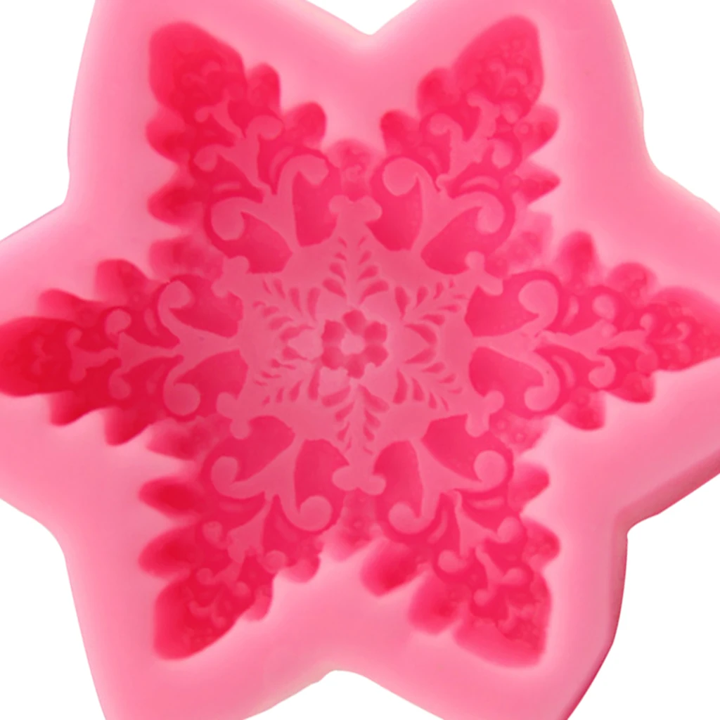 Snowflake Silicone Molds Kitchen Mold Food Shaping Moulds Fondant Soap Clay Modeling Tools