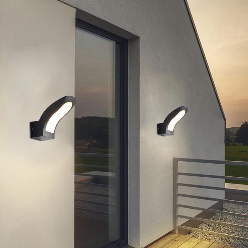 Наружный алюминиевый настенный светильник AC85-265V светодиодный настенный светильник водонепроницаемый Домашний Светильник для спальни коридора крыльца светильник