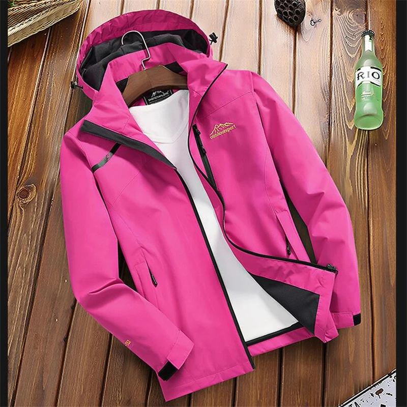 Женская Повседневная водонепроницаемая ветрозащитная куртка пальто с капюшоном весенне-осенняя дышащая туристическая горная ветровка женские куртки