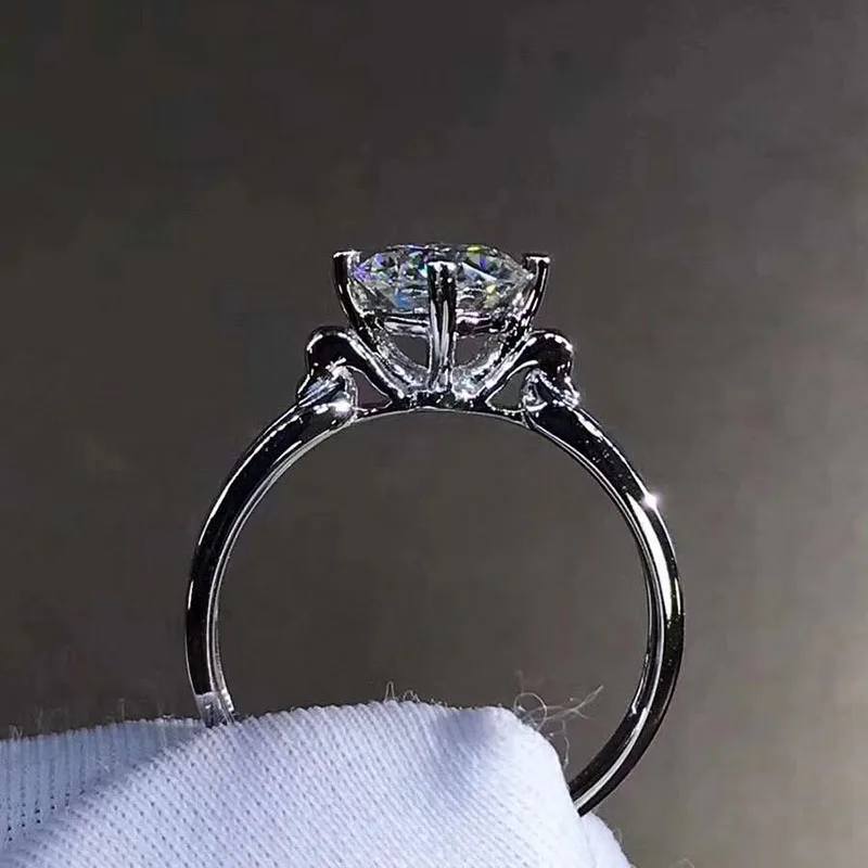 14K кольцо из белого золота 1ct 2ct 3ct Moissanite кольцо с бриллиантом украшения вечерние Engagemen кольцо на головщину с сертификатом GRA