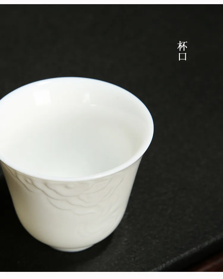 Suet jade чайная чашка кунг-фу маленькая чашка большой белый фарфоровый чайный сервиз владелец маленькая чаша высококлассные домашний чай церемония suppli