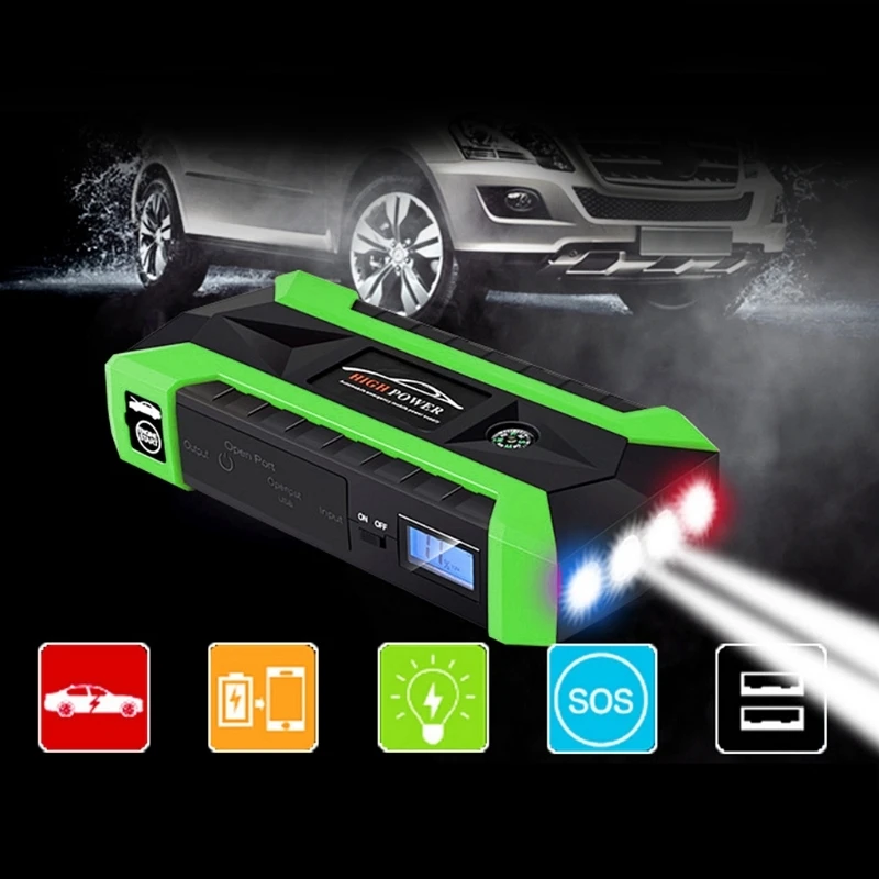 2019 Горячая 600A US/UK/EU/AU разъем 89800 мА/ч 4 USB Портативный машины прыжок стартовый пакет