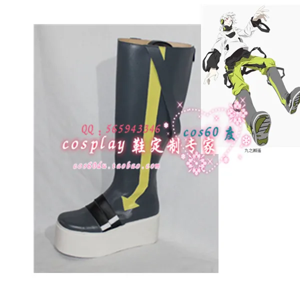 Kagerou Project Konoha Cosplay Black shoes Halloween font b Boots b font With High Heels S008
