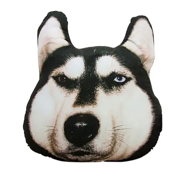 Free shippig 1pcs 35*35cm NEW 3D dog head pillow cushion office sofa husky Akita Si amoyed dog