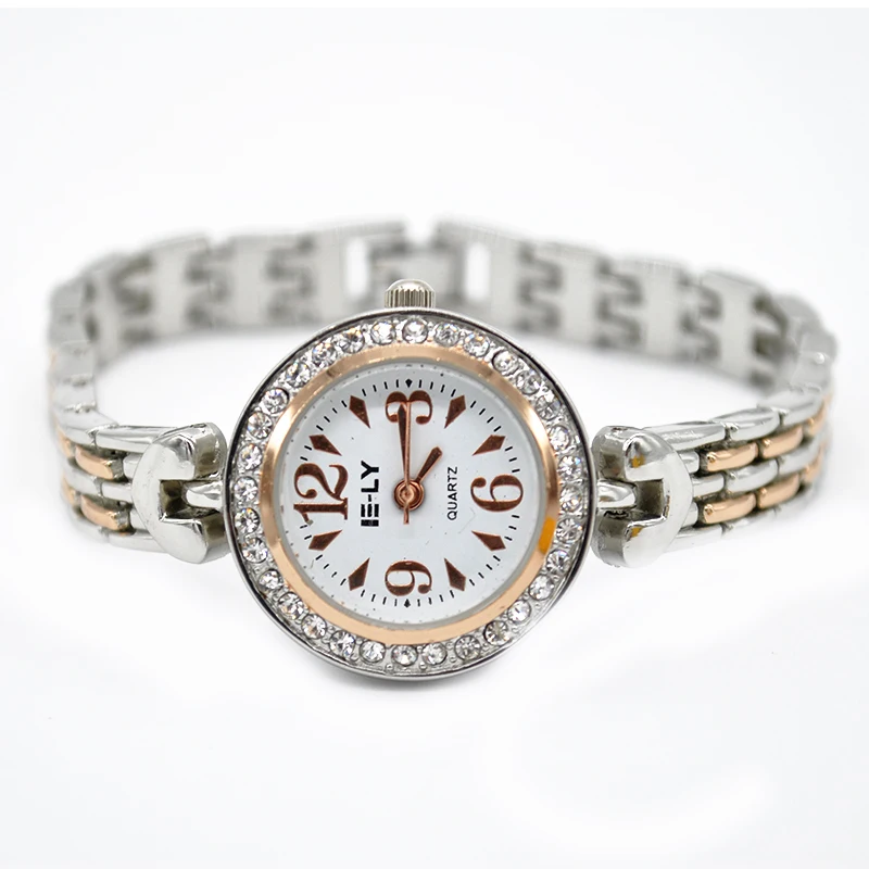 Fashion Women Four Big Numbers Rhinestone Wrist watch Casual Quartz