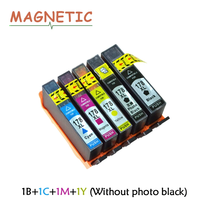 

4X Magnetic compatible Ink Cartridge For HP178 For HP DeskJet 3070A 3520 Officejet 4610 4620 Photosmart 5510 5520 6510 6520 178