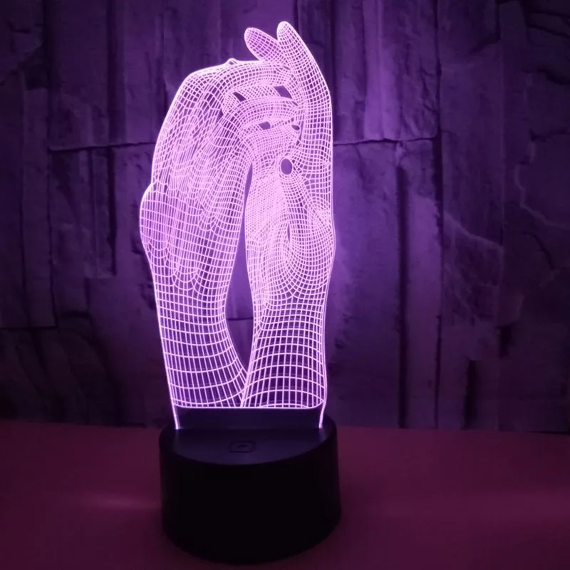 

YIMIA Creative 3D Visual Hands Applause Led Night Light 7 Color Home Table Party Bar Decor Lamp Boys Man Kids Favor Best Gifts