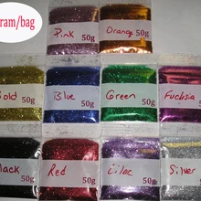Рассыпчатая блестящая пудра 50 г, 20 цветов, блестящая пудра, тени для век, пигмент, Блестящий мерцающий гель для украшения ногтей