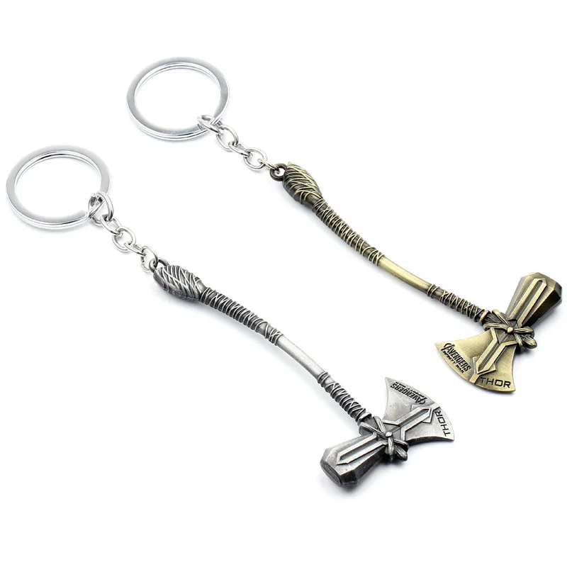 

Marvel Avengers 3 Infinity War Thor Axe hammer Keychain Toy Vintage Thor Stormbreaker Storm Exquisite Design Key Chain Ring