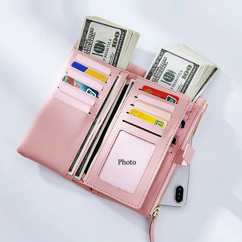 

New Long Hasp Wallet Women Purses Fashion Coin Purse Card Holder Female High Quality Purses Clutch Money Bag PU Leather Wallet