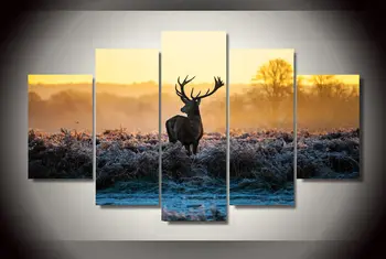 

Paintings Fallout (unframed) African Sunset Deer Group Painting Children's Room Decor Print Picture Canvas Art High Quality