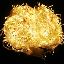 100 м 600 светодиодный Рождественский светодиодный светильник, уличный водонепроницаемый 220 В гирлянда, 9 цветов для сада, свадьбы