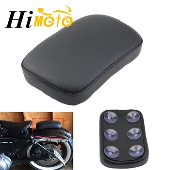 

Black Motorcycle Rear Passenger Cushion Pillion Seat Pad 6 Suction Cups For Harley Sportster Bobber Chopper Cruiser Custom