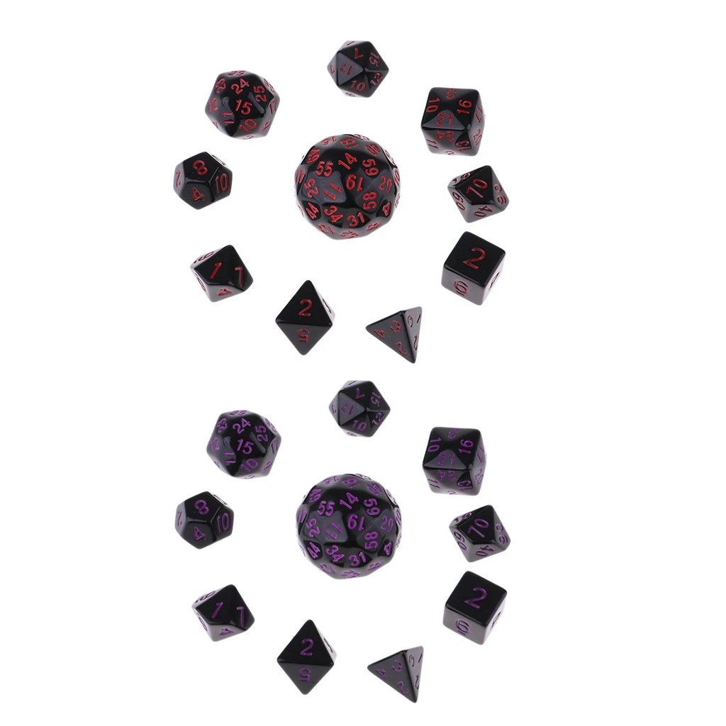 Wholesale 20 Pieces Acrylic Polyhedral Dice Set Table Board Game Party Game Accessory Colors for D&D DnD RPG Pub Drinking