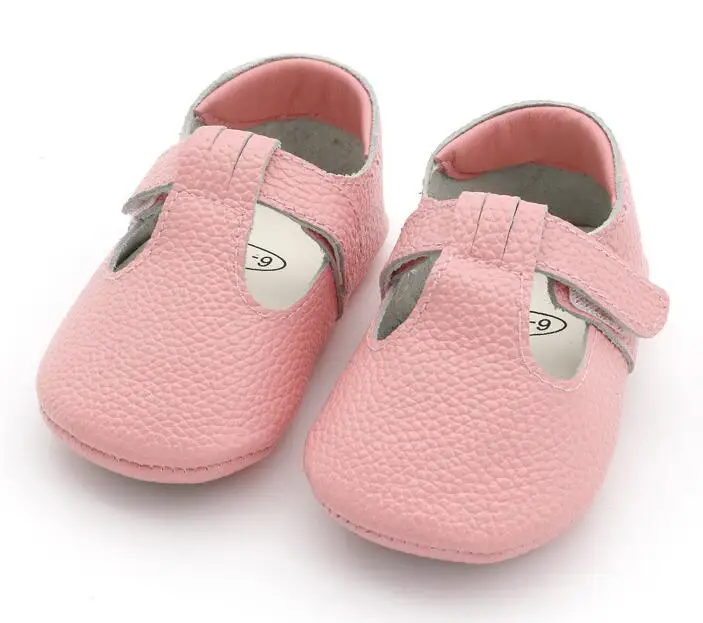 Mocassins en cuir véritable de style mary jane | Chaussures à semelle caoutchouc pour bébé, nouveau-né premier marcheur, chaussures t-bar 0-24M, bonne qualité