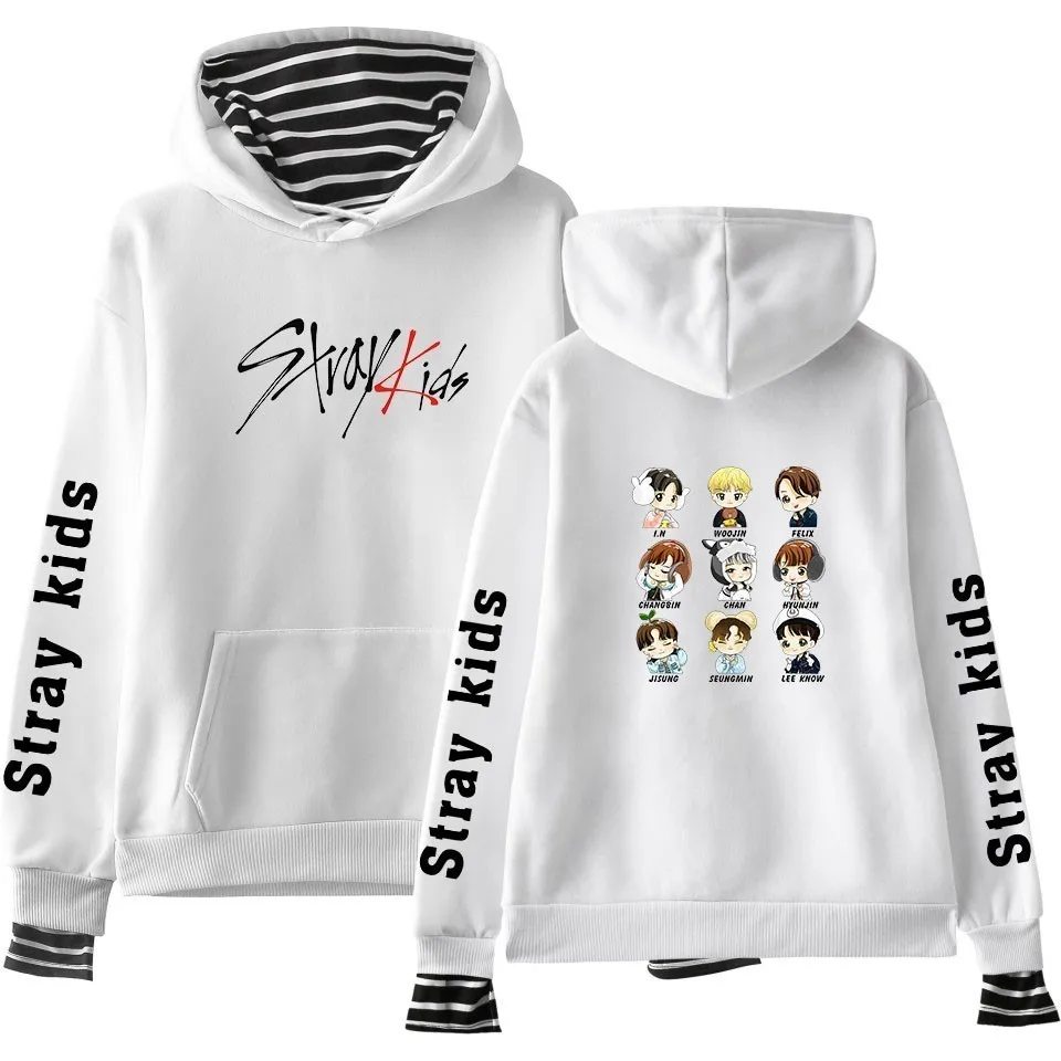 Member Stray Kids Tour Logo K-Pop Profile Merch Hoodie