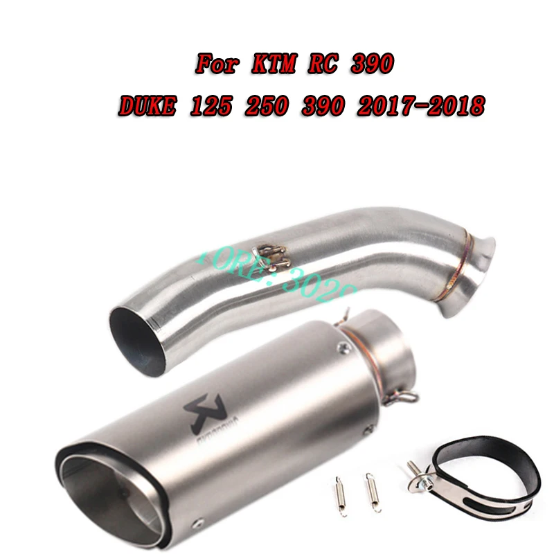 

For KTM DUKE 390 RC390 DUKE 125 2016 2017 2018 RC 390 DUKE 250 RC125 Motorcycle Exhaust Pipe And Link Pipe System