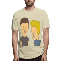 Мультфильм Beavis Butthead Tee MenMan Ретро Стильный Чистый хлопок Мягкий круглый воротник большой размер тройник