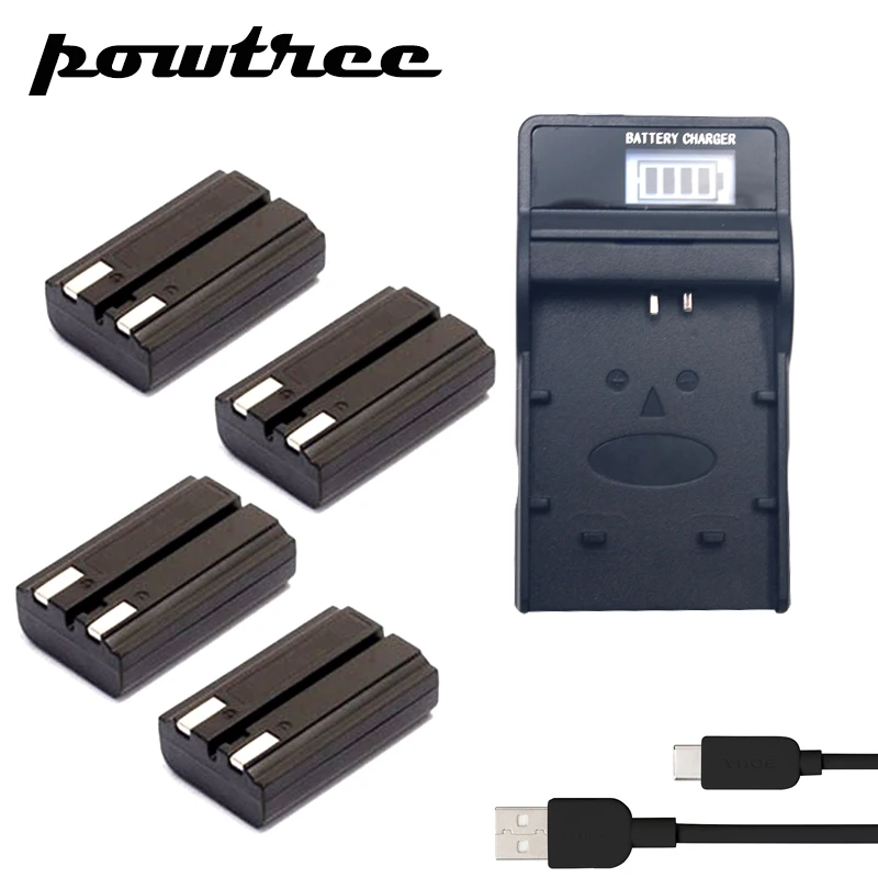 

4Packs NP-800 Li-ion Battery 7.4V 800mAh +1Port Battery Charger with LED for Konica Minolta DiMAGE A200 DG-5W, DG5W.