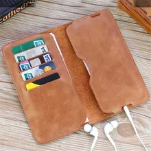 Hombre Cartera de Cuero Genuino de la vendimia Larga Carteras Tarjeta de Teléfono Billetera billeteras Sin Cremallera Simple Suave Monedero Portafogli Uomo