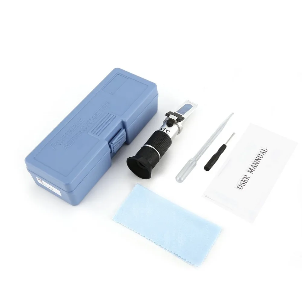 Handheld Refractometer 0-80% Optical Alcohol Liquor and Spirits Wiskey Vodka Content Meter Mini ATC Measuring Tester