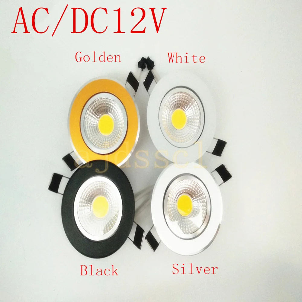 

1pcs Super Bright Dimmable Led downlight light COB AC/DC12V Ceiling Spot Light 3w 5w 7w 12w recessed Lights Indoor Lighting