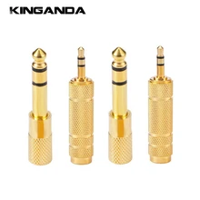4pcs/set 3.5mm to 6.5mm 6.35mm Male to Feamle Audio Adapter 6.5 6.35 Plug 3.5 Jack Stereo AUX Converter for Speaker Mobile Phone