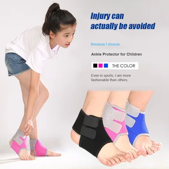 Nieuw Kinderen Ademend Enkel Ondersteuning Pads Verstelbare Voet Wraps Compressie Brace Protector 19ing