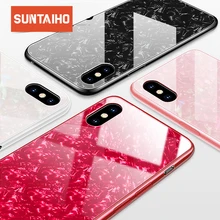 Suntaiho Phone Cases for iPhone X 10 Tempered Glass Case Marbel Back Cover for iPhone 8 7 6 Plus Case Anti-knock Fitted Case Suntaiho Phone Cases for iPhone X 10 Tempered Glass Case Marbel Back Cover for iPhone 8 7 6 Plus Case Anti-knock Fitted Case