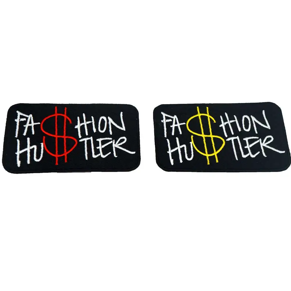 Модная Байкерская нашивка hutler name tag в стиле панк рок с вышивкой для байкеров