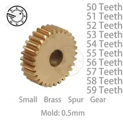 1 шт./лот 0.5 м 50 51 52 53 54 55 56 57 58 59 зубы Небольшой Латунный цилиндрический Шестерни ЧПУ токарной обработки деталей