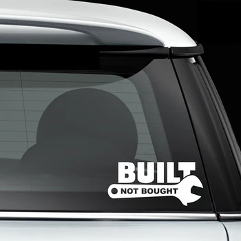 

Built Not Bought Crescent Wrench Car Tuning Window Decal Bumper Sticker Rear Window Car Sticker