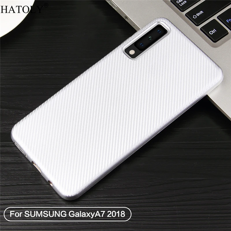Чехол для телефона samsung Galaxy A7 Чехол резиновый защитный чехол для телефона samsung Galaxy A8 чехол для samsung Galaxy A50 A30 - Цвет: Silver