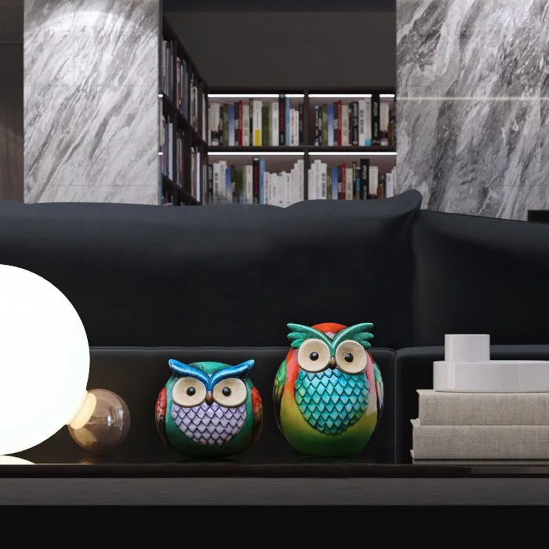 OUSSIRRO رسمت البوم السيراميك المفروشات ديكورات المنزل غرفة المعيشة غرفة حامل تلفاز خزائن عرض الدعائم