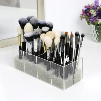 

New 8 Grids Brushes Organizer Clear Acrylic Makeup Organizer Box Brush Eyebrow Pencil Holder Liner Lipsticks Storage Boxes