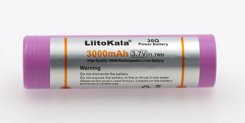 

4PCS Liitokala 100% Original 18650 3.7V 3000mAh 30Q Rechargeable battery Max 20A discharge For E-Cigarette batteries