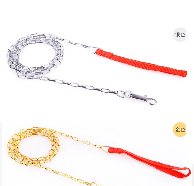 Stainless steel metal dog leashes pet traction rope collar dog leash