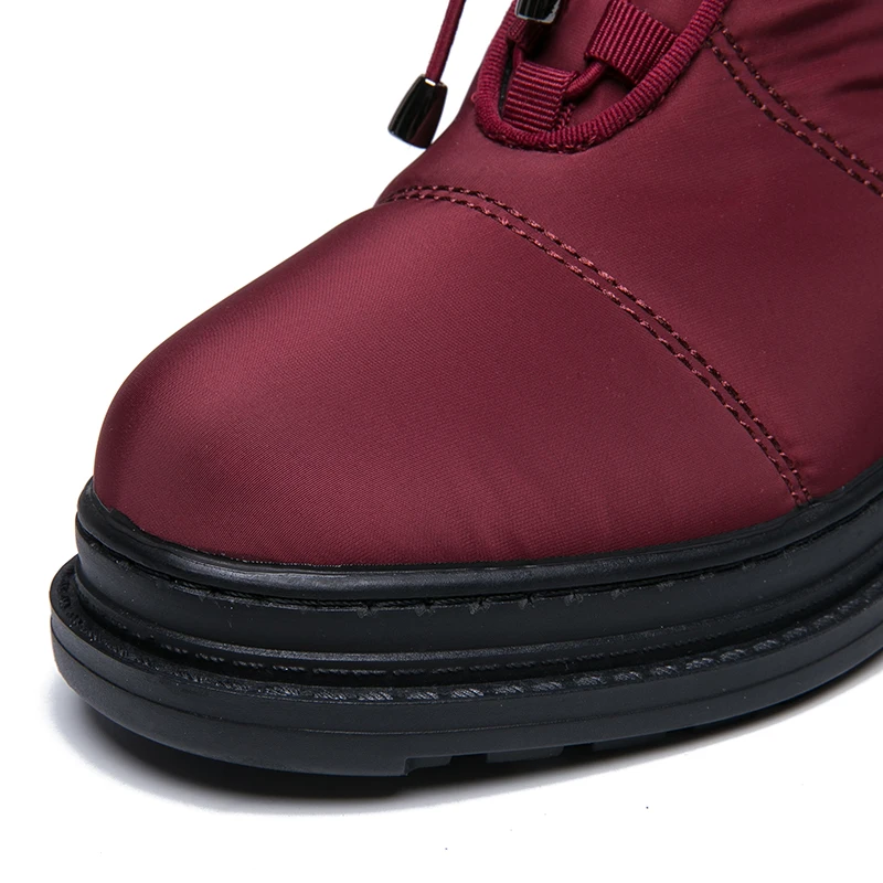 IMG_8274AIMEIGAO High Quality Warm Fur Snow Boots Women Plush Insole Waterproof Boots Platform Heels Red Black Winter Women Boots