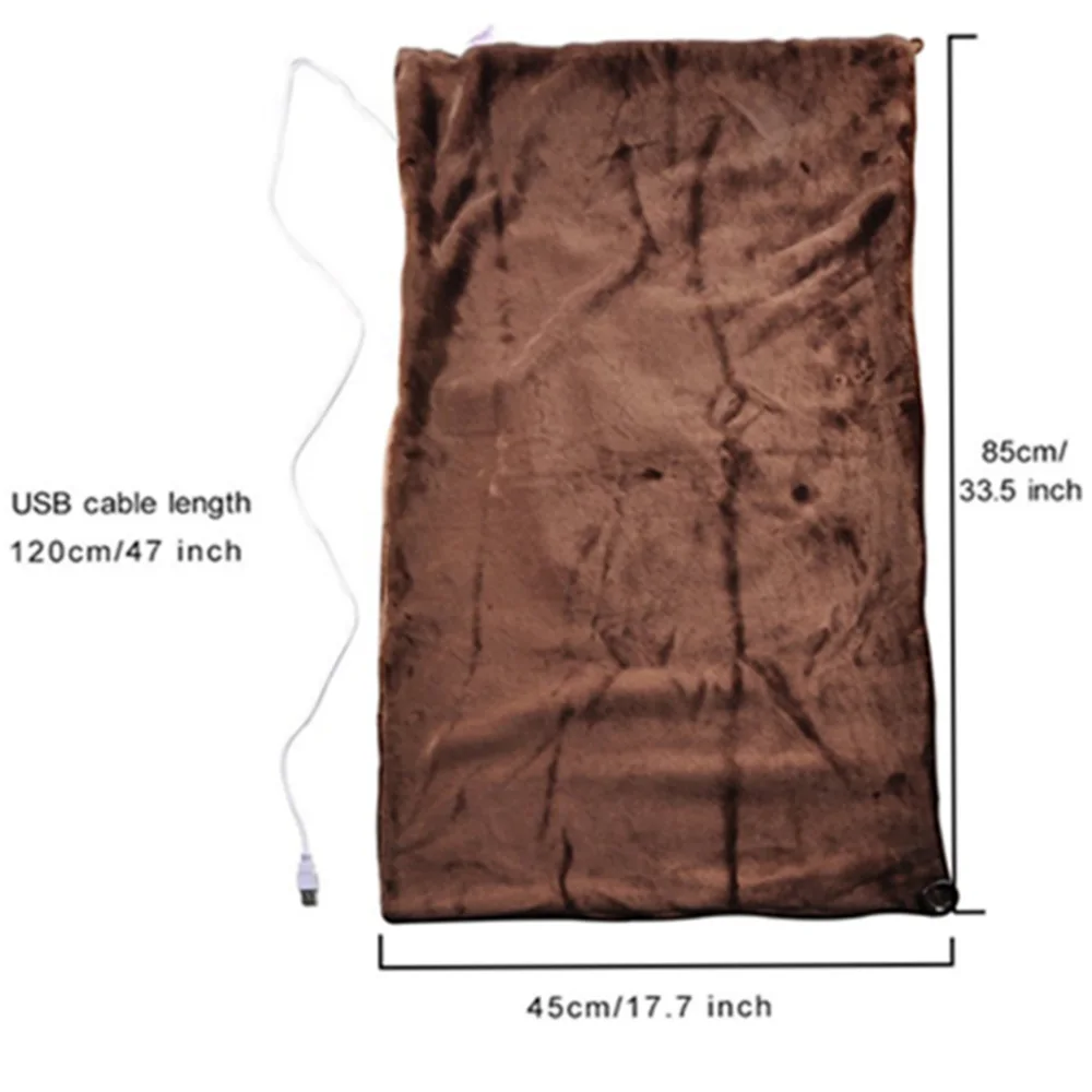 Мягкое одеяло с подогревом с питанием от USB, 5 В, зимнее детское электрическое одеяло с подогревом, коврик для мобильного телефона, тепловая шаль для детей и взрослых