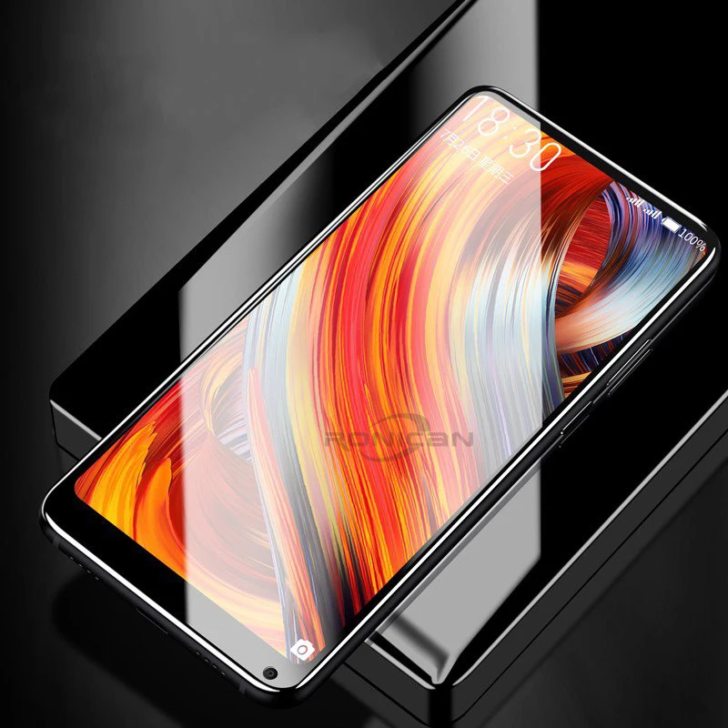 RONICAN For Xiaomi Mi Mix 2 Screen Protector 9H Tempered Glass Electroplated 4D Ultra Clear Front Full Film Case For Xiaomi Mix2 (9)