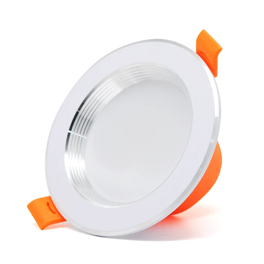 

6w 2.5 inches Embossed tricolor dimmer lamp AC 220V led used warm/cold/nature white indoor livingroom