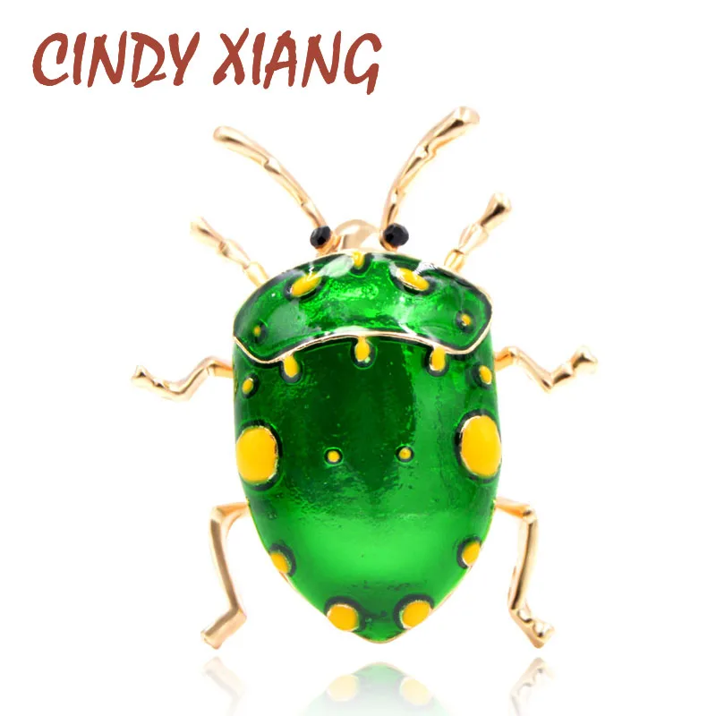 CINDY XIANG Новое поступление зеленые броши в форме жуков для женщин модная брошь