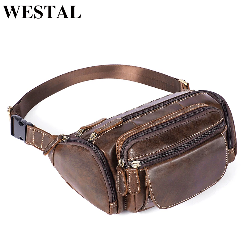 WESTAL جلد طبيعي السفر الخصر حزمة حزمة مراوح الرجال حزام جلد الخصر أكياس الهاتف الحقيبة صغيرة الصدر رسول للرجل 8355 WESTAL جلد طبيعي السفر الخصر حزمة حزمة مراوح الرجال حزام جلد الخصر أكياس الهاتف الحقيبة صغيرة الصدر رسول للرجل 8355