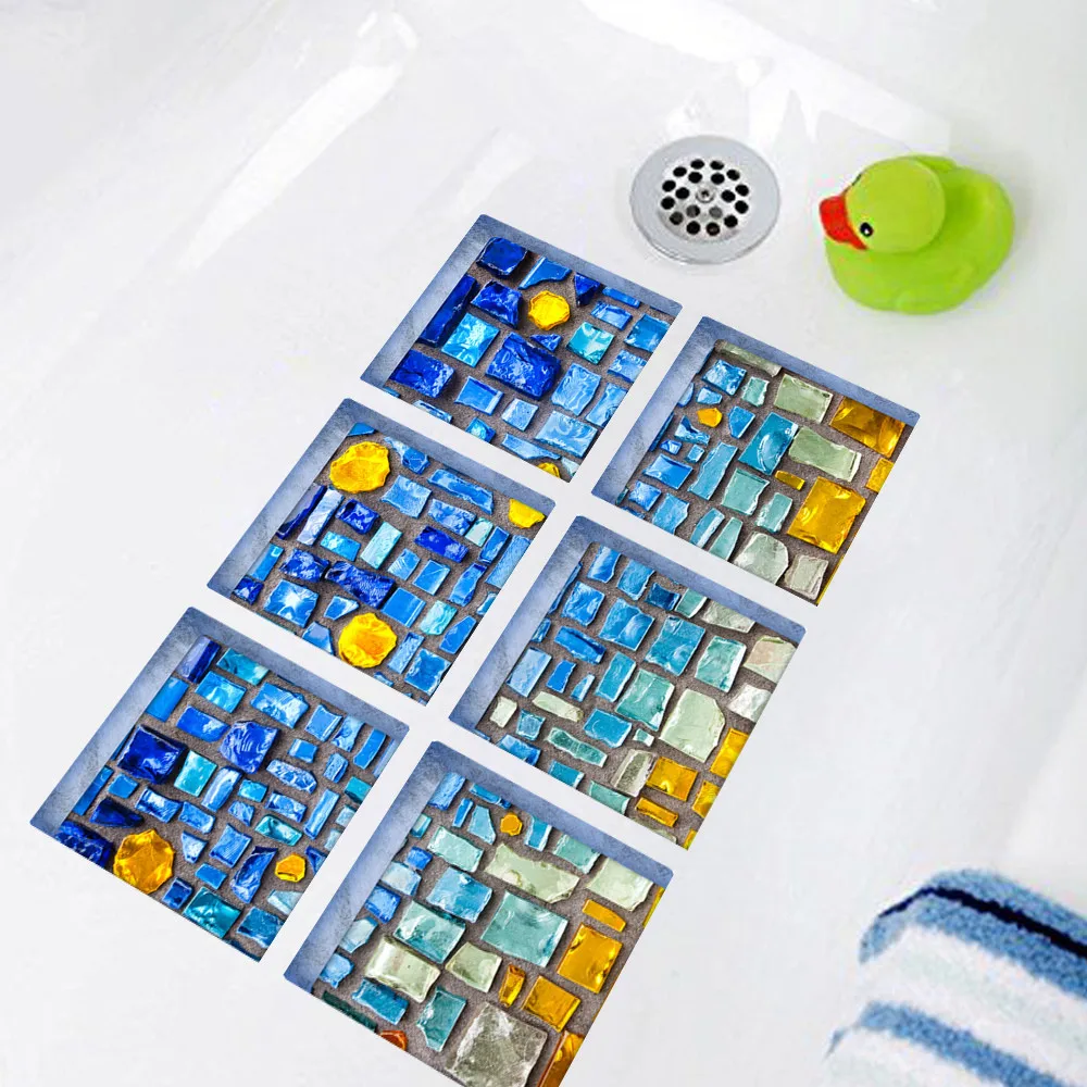 

Modern Mosaic Imitation Brick Tile Color Decal Bathtub Sticker Bathroom Decoration Waterproof Wall Floor Stickers Window Poster