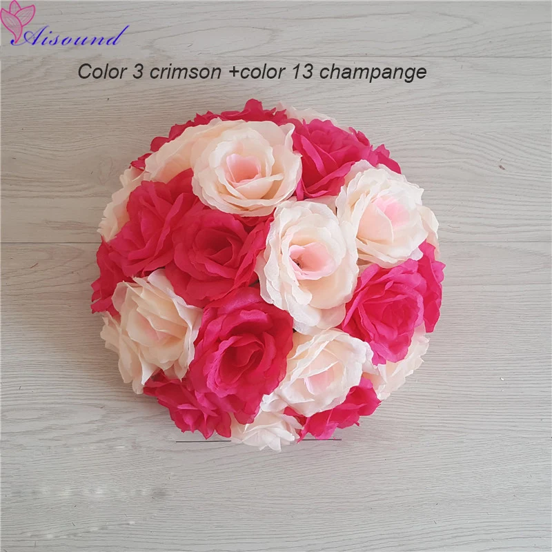 2 шт 1" = 25 см свадебные цветы шар стол украшение для центра стола искусственный шелк роза помрандр вечерние цветочный узор флорие