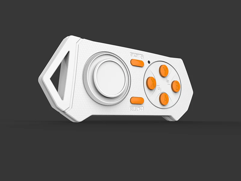 POM-Whie&OR-BT Gamepad