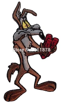 

3.8" Road Runner WILE E COYOTE Figure Logo TV MOVIE SERIES EMBROIDERED Sew On Iron On Patch TRANSFER Badge Gift Favor