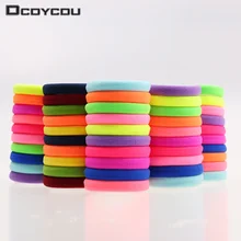 10pcs/lot Candy Fluorescence Colored Hair Holders High Quality Rubber Bands Hair Elastics Accessories Girl Women Tie Gum